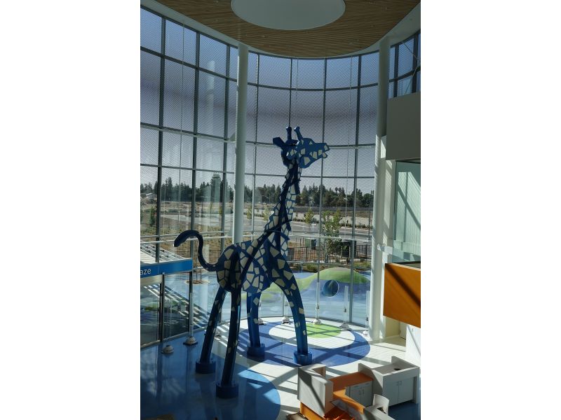 30ft. Giraffe Kinetic Steel Sculpture